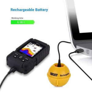 Planet Gates 45M/147Feet Sonar Depth Waterproof Fishfinder Wireless Portable Fish Finder Color Display Attractive Lamp