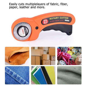 Planet Gates 45mm Rotary Cutter With 6 Backup Blades Premium Quilters Sewing Handcraft DIY Leather Tools Fabric Cutter Paper Leather Cutter