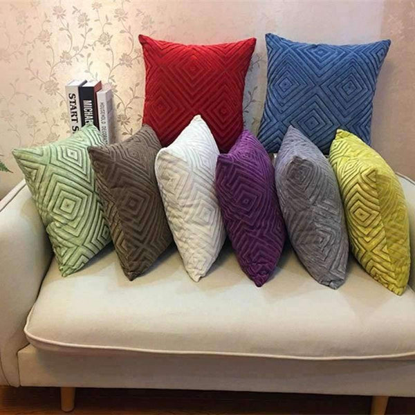 Planet Gates 45x45cm / Blue Pillow Case Chenille Flocking Cushion Cover Grey  Yellow Purple Red Home Decorative Pillow Cover 45x45cm/30x50cm