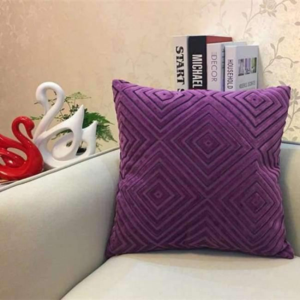 Planet Gates 45x45cm / Purple Pillow Case Chenille Flocking Cushion Cover Grey  Yellow Purple Red Home Decorative Pillow Cover 45x45cm/30x50cm