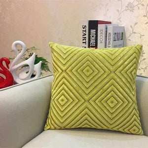 Planet Gates 45x45cm / Yellow Pillow Case Chenille Flocking Cushion Cover Grey  Yellow Purple Red Home Decorative Pillow Cover 45x45cm/30x50cm
