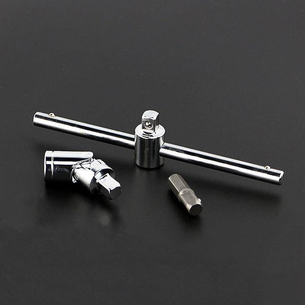 Planet Gates 46pcs 1/4-Inch Socket Set Car Repair Tool Ratchet Set Torque Wrench Combination Bit a set of keys Chrome Vanadium