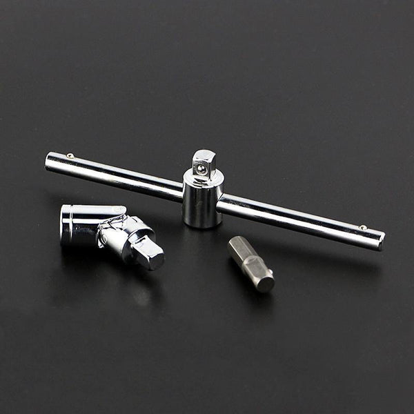 Planet Gates 46pcs 1/4-Inch Socket Set Car Repair Tool Ratchet Set Torque Wrench Combination Bit a set of keys Chrome Vanadium