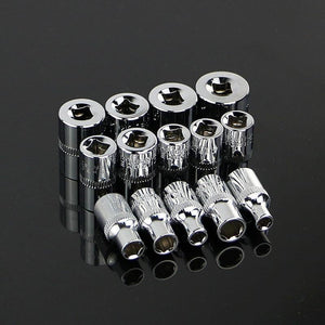 Planet Gates 46pcs 1/4-Inch Socket Set Car Repair Tool Ratchet Set Torque Wrench Combination Bit a set of keys Chrome Vanadium