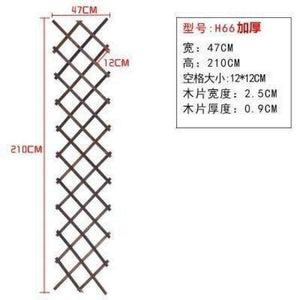 Planet Gates 47x210cm Expanding Wooden Garden Wall Fence Panel Plant Climb Trellis Support Decorative Garden Fence for Home Yard Garden Decoration