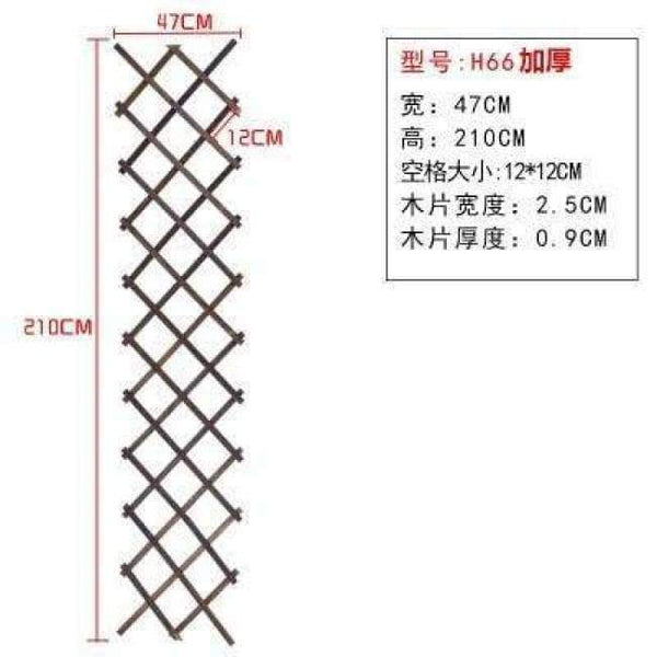 Planet Gates 47x210cm Expanding Wooden Garden Wall Fence Panel Plant Climb Trellis Support Decorative Garden Fence for Home Yard Garden Decoration