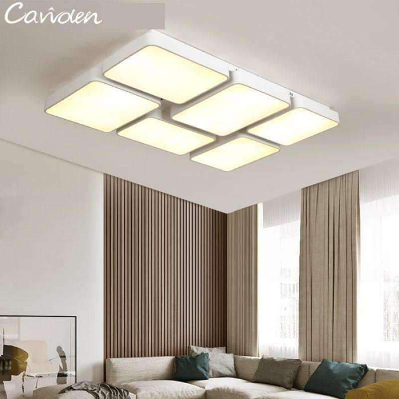 Planet Gates 48-72W Large Led office Ceiling Lamp Black & white squares commercial lighting School Living Room study work light Luminaria Led