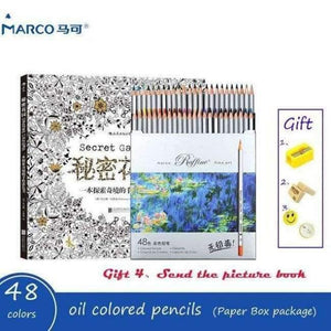 Planet Gates 48 colored 72pcs Colored Pencil Painting Set Raffine Pencils Non-toxic Lead-free Oily Color Pencil Writing Pen Office School Supplies