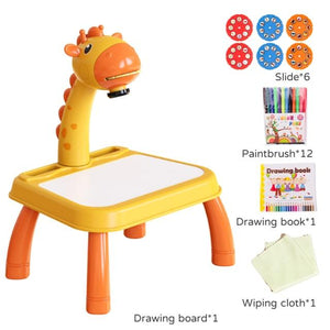 Planet Gates 48 Pattern -Yellow Children Toys Projection Drawing Set Kids Book Сoloring Pen Tools Montessori Set Baby Learning Educational Gifts Toy For Girl