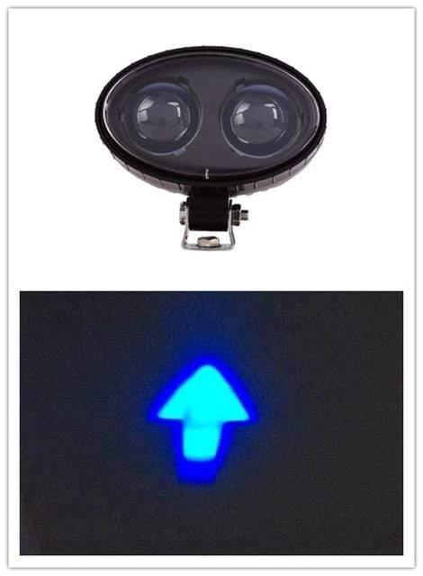Planet Gates 48v / 7inch  blue arrow 9-80V blue 48v 24v 3inch 64v 20w  Light Vehicle Safety Lamp LED Forklift light fork truck concave spot beam to Linde Hyster yale