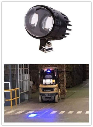 Planet Gates 48v / 7inch  blue spot 6w 9-80V blue 48v 24v 3inch 64v 20w  Light Vehicle Safety Lamp LED Forklift light fork truck concave spot beam to Linde Hyster yale