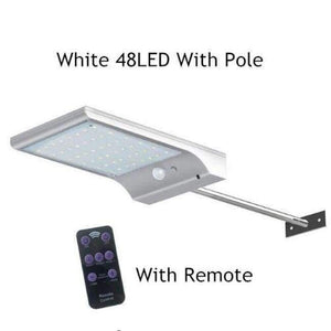 Planet Gates 48W with pole LED Solar Light 36LED 48LED PIR Motion Sensor Powered Street Lamps Garden Outdoor Energy Lighting Waterproof IP65 Wall Lights