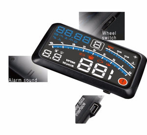 Planet Gates 4E 5.5" Car HUD Head Up Display Car OBD2 II EUOBD Overspeed Warning System Projector Windshield Auto Electronic Voltage Alarm