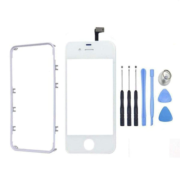 Planet Gates 4G GSM Black Panel Touch Screen Digitizer For iPhone 4 4S With Bezel Frame & Adhesive+Free Tools With Tracking Number