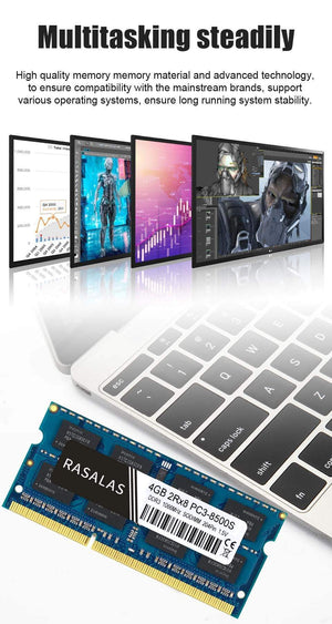 Planet Gates 4GB 8G Oперативная Nамять DDR3 1066Mhz SO-DIMM Notebook RAM 1.5v 204Pin Laptop Fully Compatible Memory Sodimm  Blue