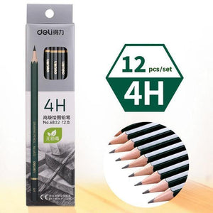 Planet Gates 4H Pencils Wooden Lead Pencils Art Examination Special Professional Drawing Pencils Pens
