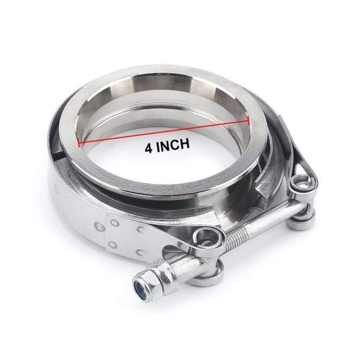 Planet Gates 4inch 2" 2.25'' 2.5" 3" 3.5" 4'' Car Exhaust V Band Clamp Flange Kit QUICK RELEASE CLAMP