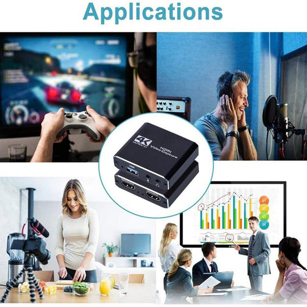 Planet Gates 4K 1080P HDMI Video Capture Card USB 2.0 Recorder Box Device For Live Streaming Video Recording