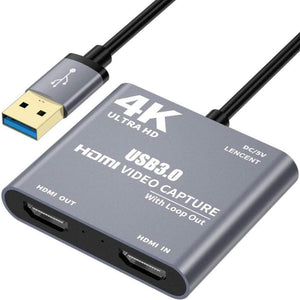 Planet Gates 4K 1080P  USB 3.0 to HDMI  Video Audio Game Capture Card  With Loop Out Full 1080p 60 Record Via DSLR Camcorder