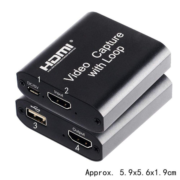 Planet Gates 4K 60HZ USB 3.0 Loop Out Audio Video Capture Card 1080P 60fps HDMI Video Grabber Box for PS4 Game Camera Recorder Live Streaming