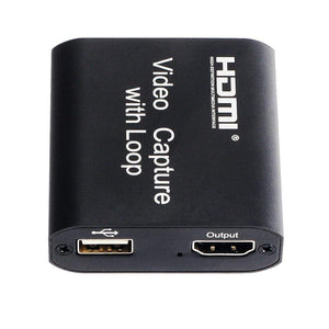 Planet Gates 4K HDMI Video Capture Card 1080p Board Game Capture Card USB 2.0 Recorder Box Device for Live Streaming Video Recording Loop Out