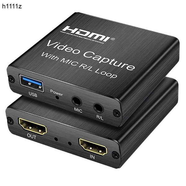 Planet Gates 4K HDMI Video Capture Card 1080p Board Game Capture Card USB 2.0 Recorder Box Device for Live Streaming Video Recording Loop Out