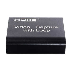 Planet Gates 4K HDMI Video Capture Card 1080p Board Game Capture Card USB 2.0 Recorder Box Device for Live Streaming Video Recording Loop Out