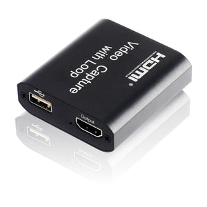 Planet Gates 4K HDMI Video Capture Card 1080p Board Game Capture Card USB 2.0 Recorder Box Device for Live Streaming Video Recording Loop Out