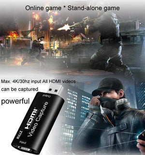 Planet Gates 4K Video Capture Card USB 3.0 2.0 HDMI Video Grabber Record Box for PS4 Game DVD Camcorder Camera Recording Live Streaming