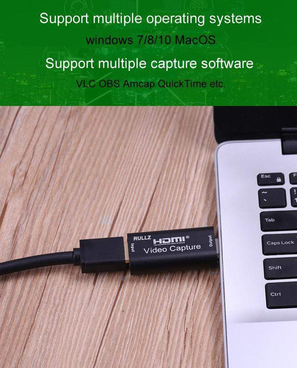 Planet Gates 4K Video Capture Card USB 3.0 2.0 HDMI Video Grabber Record Box for PS4 Game DVD Camcorder Camera Recording Live Streaming