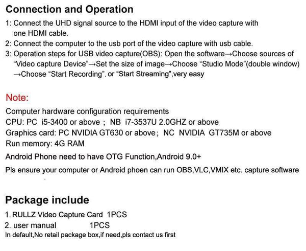 Planet Gates 4K Video Capture Card USB 3.0 2.0 HDMI Video Grabber Record Box for PS4 Game DVD Camcorder Camera Recording Live Streaming