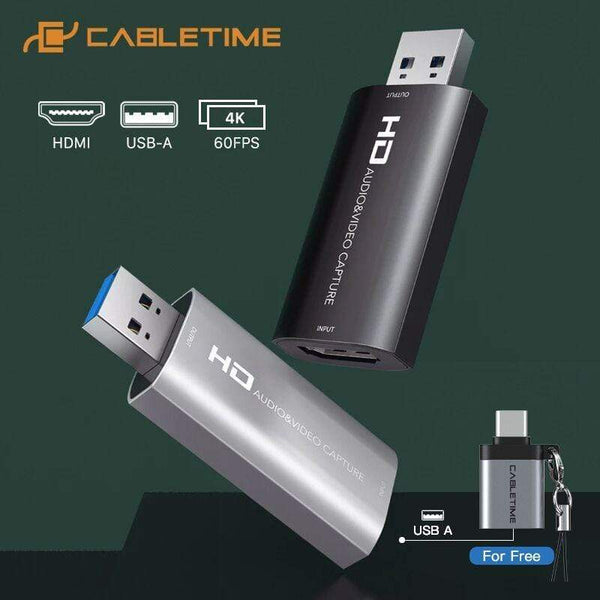 Planet Gates 4K Video Capture HDMI Capture Card USB 3.0 2.0 60FPS for Switch Camera Live Streaming Recording PS4 DVD Recorder C371