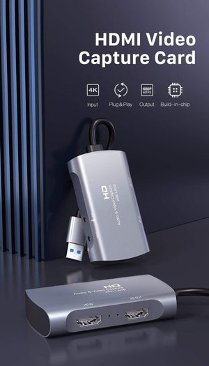 Planet Gates 4K Video Capture HDMI Capture Card USB 3.0 2.0 60FPS for Switch Camera Live Streaming Recording PS4 DVD Recorder C371