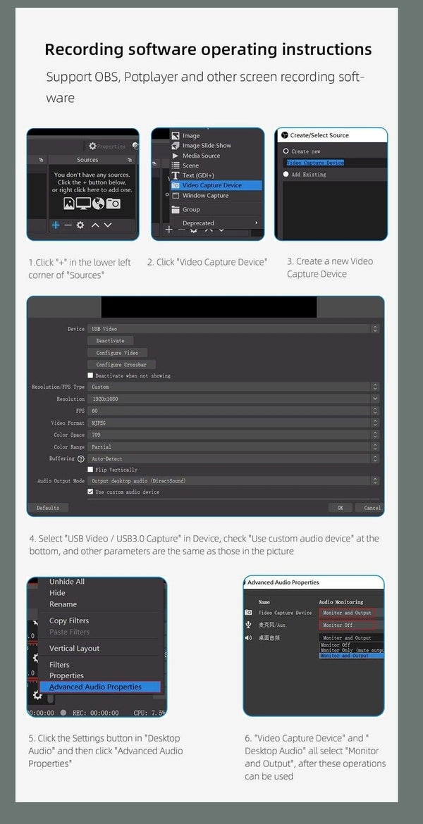 Planet Gates 4K Video Capture HDMI Capture Card USB 3.0 2.0 60FPS for Switch Camera Live Streaming Recording PS4 DVD Recorder C371