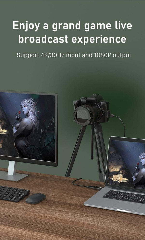 Planet Gates 4K Video Capture HDMI Capture Card USB 3.0 2.0 60FPS for Switch Camera Live Streaming Recording PS4 DVD Recorder C371