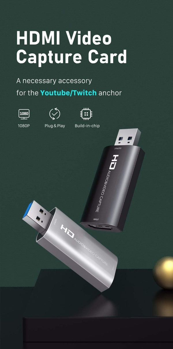 Planet Gates 4K Video Capture HDMI Capture Card USB 3.0 2.0 60FPS for Switch Camera Live Streaming Recording PS4 DVD Recorder C371