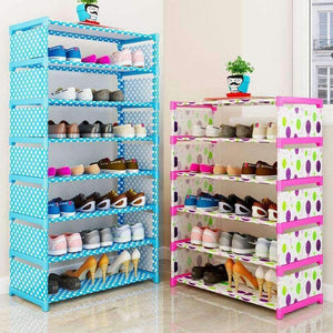 Planet Gates 4L White bear Multi-layer Shoe Rack Household Economic Dustproof Shoe Cabinet Space saving Doorway Shoe Rack Storage Cabinet Furniture