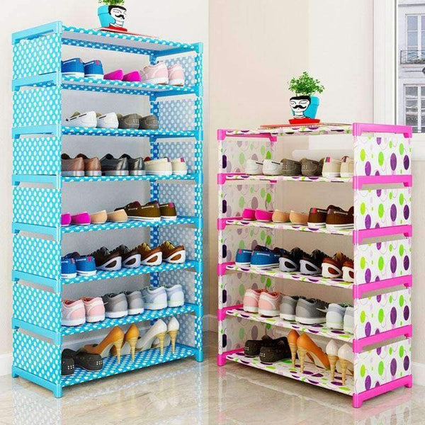 Planet Gates 4L White bear Multi-layer Shoe Rack Household Economic Dustproof Shoe Cabinet Space saving Doorway Shoe Rack Storage Cabinet Furniture