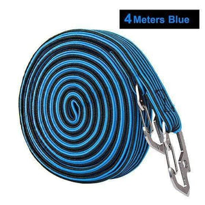 Planet Gates 4M Blue 2M/4M Cycling Tension Rope Carbon Steel Hook Bike Luggage Carrier Stretch Elastic Cord Roof Rack Strap Fixed Belt