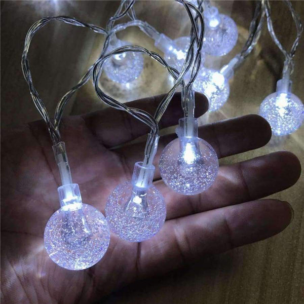 Planet Gates 4M Globe Festoon Ball  LED String Light Warm White Fairy Holiday Light For Party Christmas Wedding Decoration Battery Operated