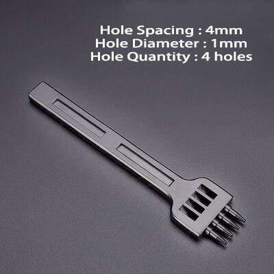 Planet Gates 4mm 4prong Round Hole Punch Row Prong Stitching Cutter Tool Hand Sewing Hole Leather Craft Tools Spacing Cutting 4mm 5mm 6mm 2/4/6 Holes