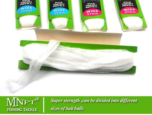 Planet Gates 4Pcs 37mm*5m&25mm*5m PVA Refill Mesh Carp Fishing Mesh Bait Hold Bag Wholesale Dropshipping Fishing Tackle Accessories