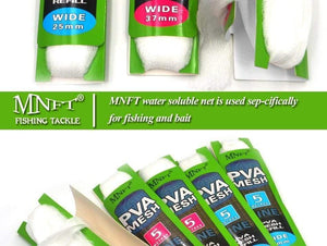 Planet Gates 4Pcs 37mm*5m&25mm*5m PVA Refill Mesh Carp Fishing Mesh Bait Hold Bag Wholesale Dropshipping Fishing Tackle Accessories