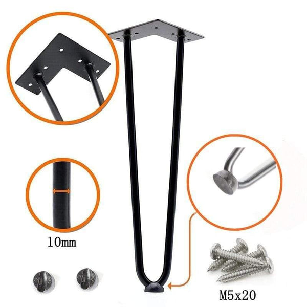 4Pcs 4-28inch Metal Hairpin Table Desk Leg Solid Iron Wire Support Leg For Sofa Cabinet Chairs DIY Handcrafts Furniture Hardware