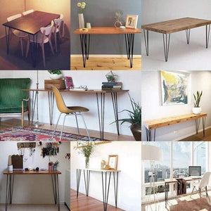 4Pcs 4-28inch Metal Hairpin Table Desk Leg Solid Iron Wire Support Leg For Sofa Cabinet Chairs DIY Handcrafts Furniture Hardware