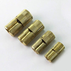 4PCS 8mm-16mm Copper Barrel Hinges Cylindrical Hidden Cabinet Concealed Invisible Brass Door Hinges For Furniture Hardware