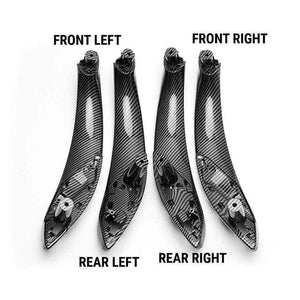 Planet Gates 4pcs a set Plastic Car Interior Door Pull Handle Trim Cover Carbon Printed For BMW F30 F80 F31 F32 F33 F35 2013 2014 2015 2016-2018