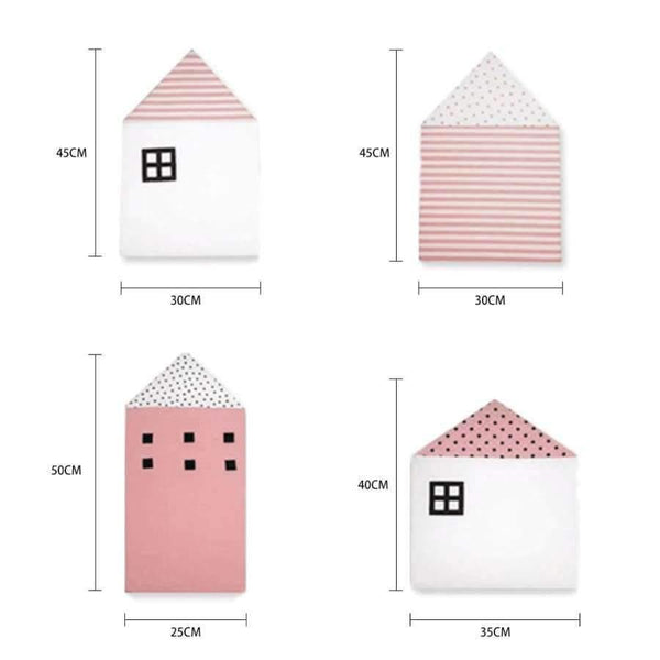 Planet Gates 4pcs Baby Bed Bumper Little House Pattern Crib Protection Infant Cot Newborn Bedding Nordic Bed Bedding Decor Girl Boy Bedroom