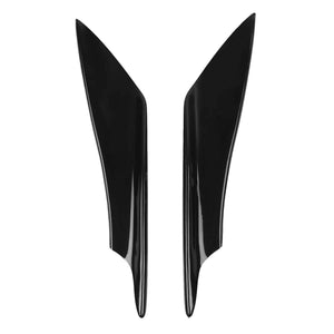 Planet Gates 4pcs Black Front Bumper Lip Splitter Fin Air trim Auto Body Side Wing Spoiler For Car Front Bumper Canards Splitters Universal