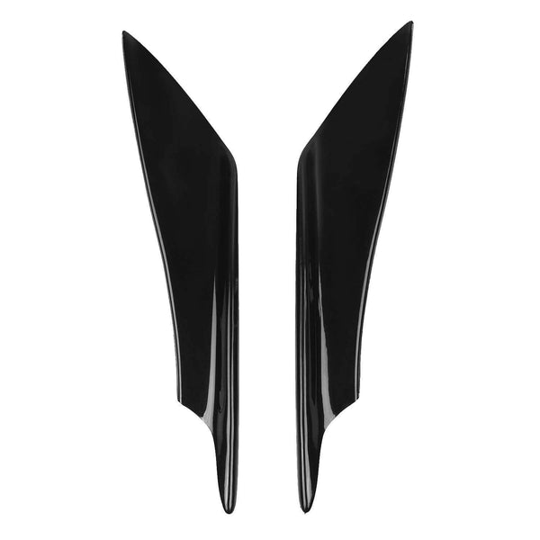 Planet Gates 4pcs Black Front Bumper Lip Splitter Fin Air trim Auto Body Side Wing Spoiler For Car Front Bumper Canards Splitters Universal